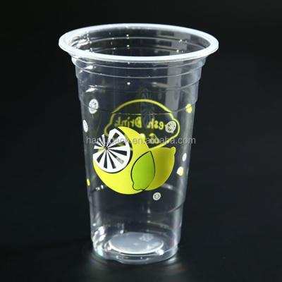 China Cheap Disposable Clear Custom DOUBLE WALL Blister PP Plastic Cups Pearl Soft Flat Milk Tea Cup Boba Cups for sale