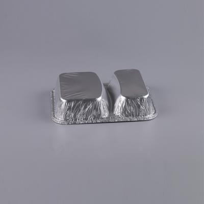 China Aluminum Square Disposable Recyclable Food Container Aluminum Foil Lunch Box For Food for sale