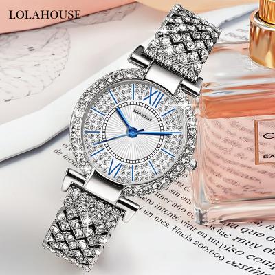 China Elegant Women Quartz Wrist Watch  Full Diamond Design Solid Stainless Steel for sale