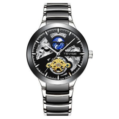 China Tourbillon Quartz Wrist Watch Hollow Skeleton  Fashionable Luxury Mechanical for sale