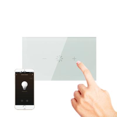 China Tempered Glass+PC WiFi Plastic Dimmer Switch LED Smart Home Smart Home Wireless Dimmer Switch for sale