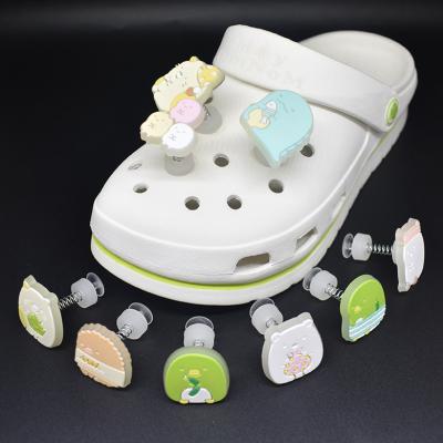 China Soft PVC Shoe Charms Glow in the Dark Cute Animal Luminous Shoe Charms Kwanzaa Ebamel Shoe Decoration Lace Charms for Wristband Bracelet for sale