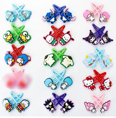 China Quantity Girls Hair Clip Sweet Christmas Decoration PVC Mini Tops Hair Accessories Clip for sale