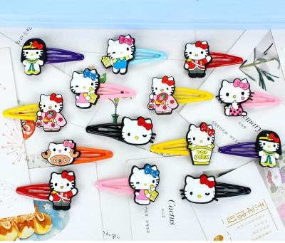 China Decoration soft pvc hair clips set for girls high quantity cartoon hair accessories for sale