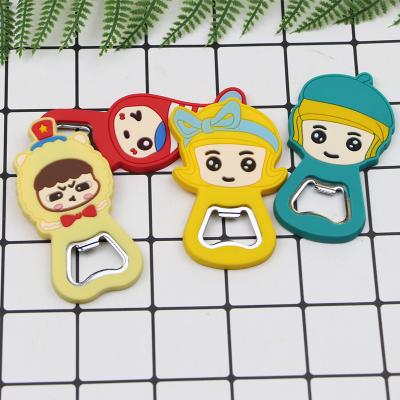 China Viable Silicone Rubber PVC Bottle Opener Beer Cartoon Can Opener / Bottle Opener for sale