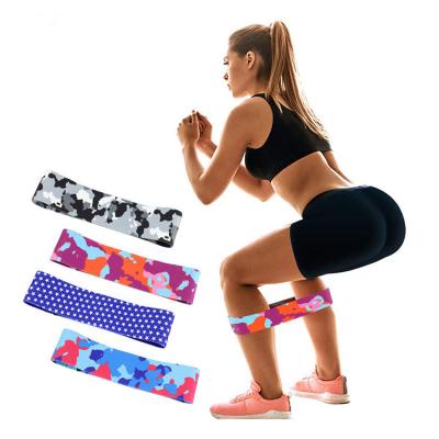 China MKAS Fitness Muscle Leopard Camouflage Exercise Fitness Hip Circle Resistance Yoga Strap Bands for sale