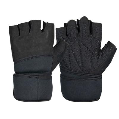 China Hand Workout Weightlifting Fitness Gloves Mens Weightlifting Gym Breathable Custom Gloves With Wrist Support for sale