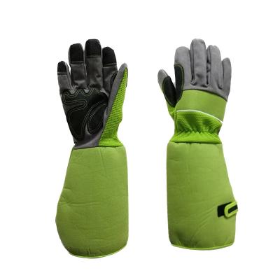 China Custom Ladies Logo Work Garden Gloves Women's Thorn Proof Gardening Gloves For Garden Work Long for sale