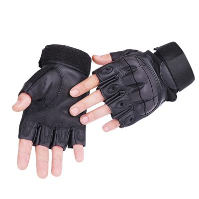 China Price Anti-Slip Suitable Motorcycle Riding Leather Custom Racing Gloves Cycling Half Finger Motorcycle Gloves for sale