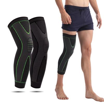 China Wear Resistant Custom Large Full Leg Long Sleeve Gaiters Set 2 Piece Long Compression Football Basketball Leg Sleeves for sale