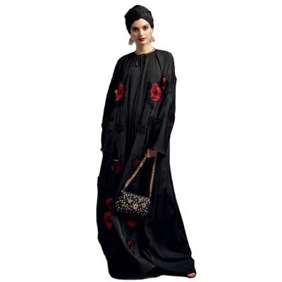 China Polyester Islamic Clothing Printed Abaya Muslim Women Pattern Stain Lace Abaya Burka Burka Women Dress Dubai 2023 for sale