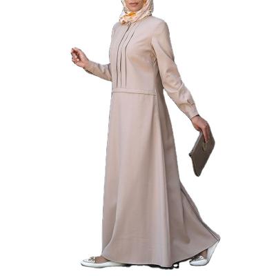 China Anti-wrinkle 2023 new Front Back Pleated Dresses Women Muslim dresses Maxi Dre Women's Dresses for sale