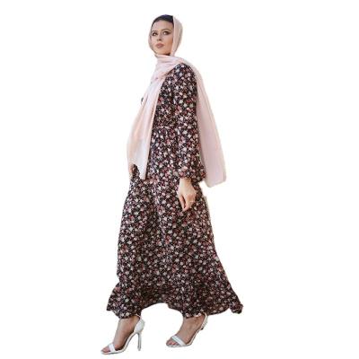 China Neu Florales Eden Maxi Chiffon Kleid Anti-wrinkle Modest Islamic Clothing Muslim Dresses 2023 For Women for sale