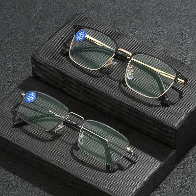 China Full Frame Full Frame Men Reading Glass Gentlemen Metal Frame Clear View for sale