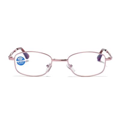 China Lady Women Reading Glass Frame Retractable Retractable Pink Color Anti Blue Light for sale