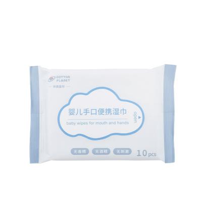 China Portable Disposable Cotton Plain Weave Face Cleansing Sterile Soft Wet Towels for sale