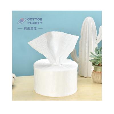 China Hot Selling Disposable Absorbent White Nonwoven Face Towel For Face Cleaning for sale