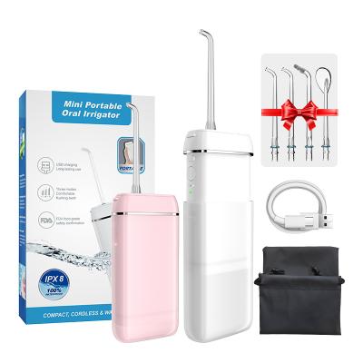 China 360 Rated Dental Jet For Floss Toothbrush With Water Nozzle Electric Rechargeable Tooth Flosser Wireless Portable Teeth Oral Irrigator for sale