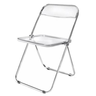 China Modern modern foldable chairs and simple transparent foldable hair for dining room living room office restaurant for sale