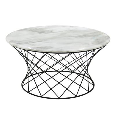 China Durable modern marble coffee table side table metal living room furniture luxury modern tea/coffee table set for sale