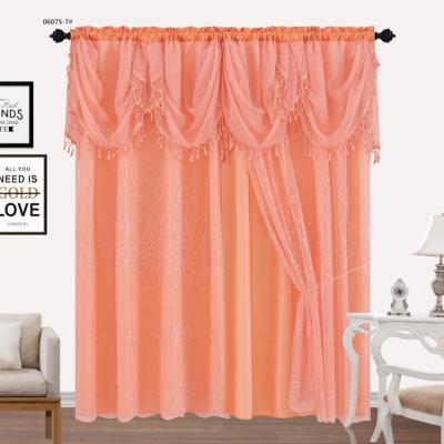 China Wholesale Sheer Blackout Curtain Fabrics Drapery Voile Curtain For Living Room for sale