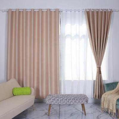 China Wholesale Luxury Triple-woven Technology Blackout Curtain Fabric Single Side Shinny Blackout Curtain for sale