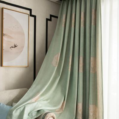 China 100% Blackout Jacquard Polyester Grommet Full Blackout Curtain Blackout Curtain For Bedroom for sale