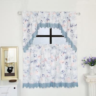 China Blackout Decoration Home Curtain Farmhouse Kitchen Curtains Set Foldable Fashion for sale