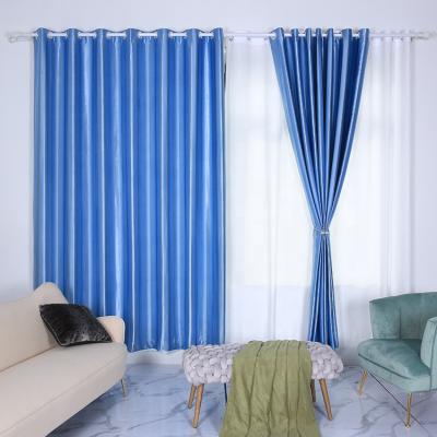 China Blackout Shinny With 3 Inch Blackout Stripe In Antique Finish Hardware Best Space Brushed Curtain For Living Room for sale