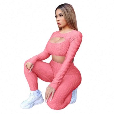 China Anti-Wrinkle Suit Fitness Yoga Yoga Fitness Leggings Women Set Sports Suit Women Wholesale Fitness Clothing for sale