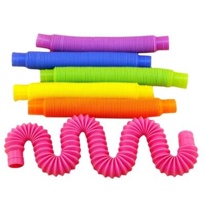 China Multicolor Sensory Tube Toy Relieves Educational Funny Toy Hot Selling Amazon Busy Person Snap Stress and Worry Noise Toy for sale