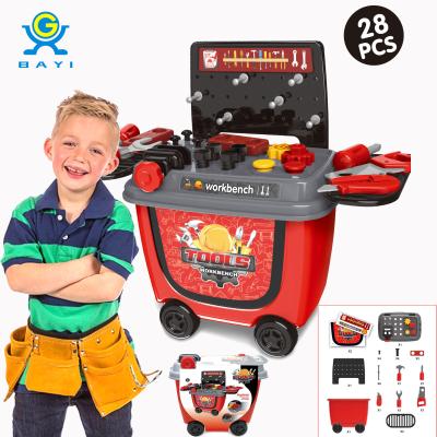 China Preschool Kids Play Set Kids Repair Tools Workshop Tool Bench Playset Child Set Plastic Play House Tool Toys For Children for sale