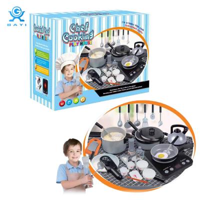 China Preschool Children Play Set Wholesale Price Kids Cooking Set Children Toy Kitchen Pretend School Toys for sale