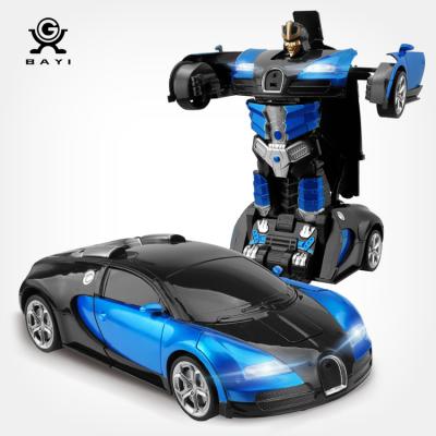 China Wholesale 2.4G Funny Hot Sale Boy Deformation Racing Car Remote Controlled Toys Transform for sale