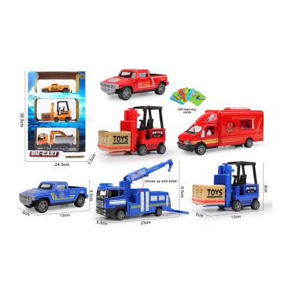 China Toy Diecast Truck Trailer Simulation Helicopter Metal Car Toys Model Car Back Slide Toy Alloy Kids Scale Friction Pull for sale