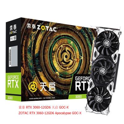 China Hot sale and high quality zotac workstation rtx 3060 3070 3080 12g d6 OC desktop computer graphics card for sale