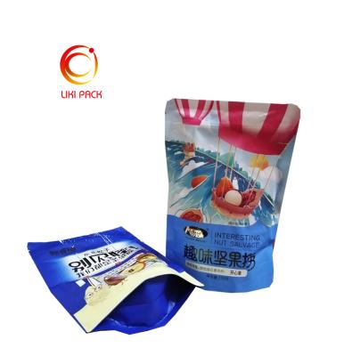 China Food Grade Moisture Proof Aluminum Foil Stand Up Pouch / Sachet With Zipper And Punch Hole for sale