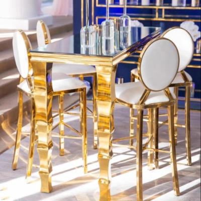 China Round Back Event Decor Furniture Modern Wedding Umpire Chair Bar Stool Golden Round Back for sale