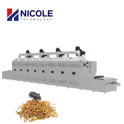 China Medicine Processing Industrial Yellow Mealworm Pet Fish Feeds Microwave Dryer And Sterilizer Machine for sale