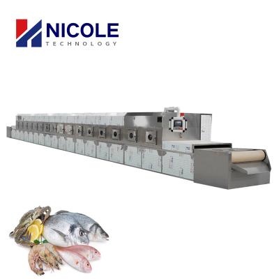 China Automatic Dehydration PLC Microwave Dryer Degreasing Equipment For Shrimp And Fish for sale