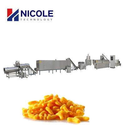 China Food Processing Corn Snacks Kernel Filler Machine Puffed Twin Screw Extruder Processing Making Machine For Sale for sale