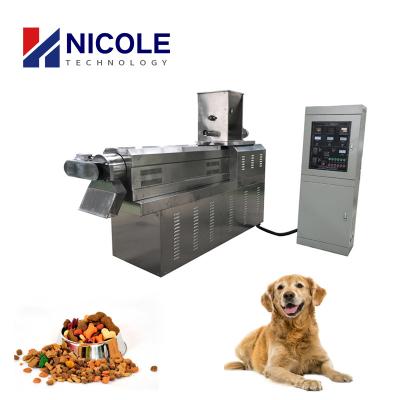 China Cat Twin Screw Large Scale Dry Pet Pellet Cat Dog Animal Food Plant Extruder Machine for sale