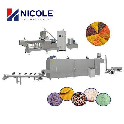 China Full Automatic Processing Cost Enriched Rice Kernel Production Line Of Artificial Rice Bottom Making for sale