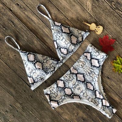 China 2019 New Designs High Waist Swimsuit Breathable Hot Two-Piece Swimwear Printed Maid's Bikini for sale