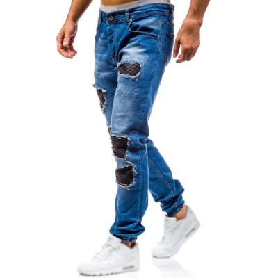 China Latest Design Wholesale Mens Breathable Ripped Jeans for sale