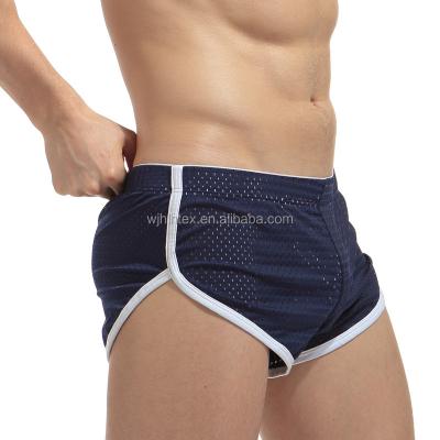 China September Solid Color Antibacterial Wholesale Mesh Sheer Nylon Men's Underwear for sale