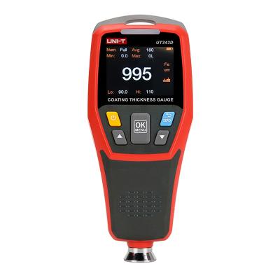 China UNIT UT343D 0~1250um 500 Groups Audio Thickness Gauge Paint Layer USB Digital Alarm Data Storage 153.5mm x 64.5mm x 41mm for sale