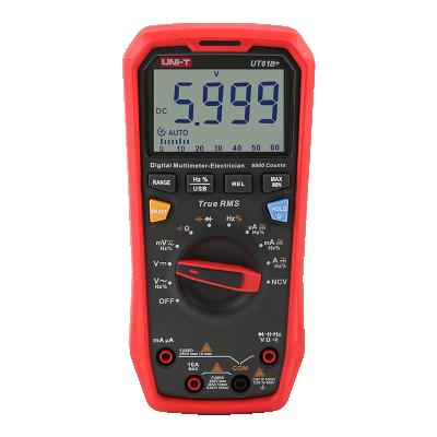 China UNIT UT61B+ 1000V 10A True Blue DC Voltage RMS NCV UT61B+ Test AC Capacitance Smart Digital Multimeters for sale