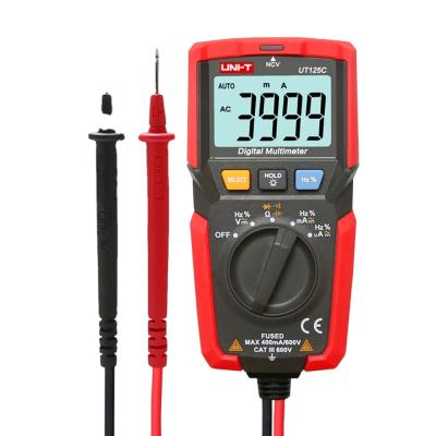 China UNIT UT125C 600V 400A Factory Price Smart Electronic Voltage Tester Range Digita Multimeter 117mm*65mm*40mm for sale