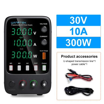 China Newcomer Wanptek APS3010H Laboratory 30V 10A Green 4 Digital Programmable Storage Voltage Laboratory Variable Power Supply For Mobile Repair for sale